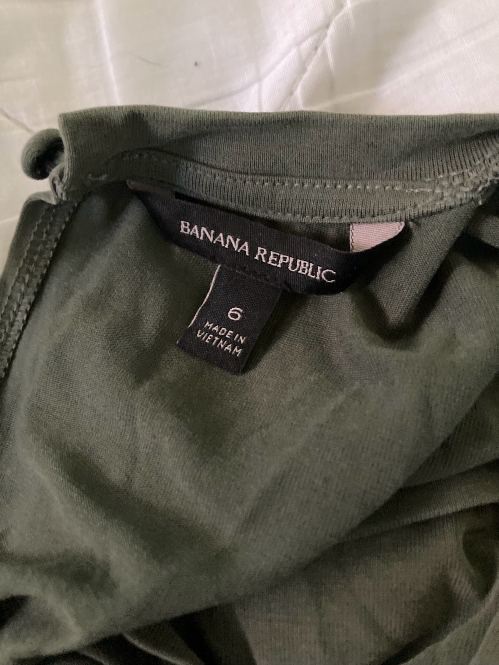 Banana Republic Women's Olive Green Crew Neck Top